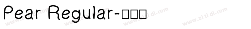 Pear Regular字体转换